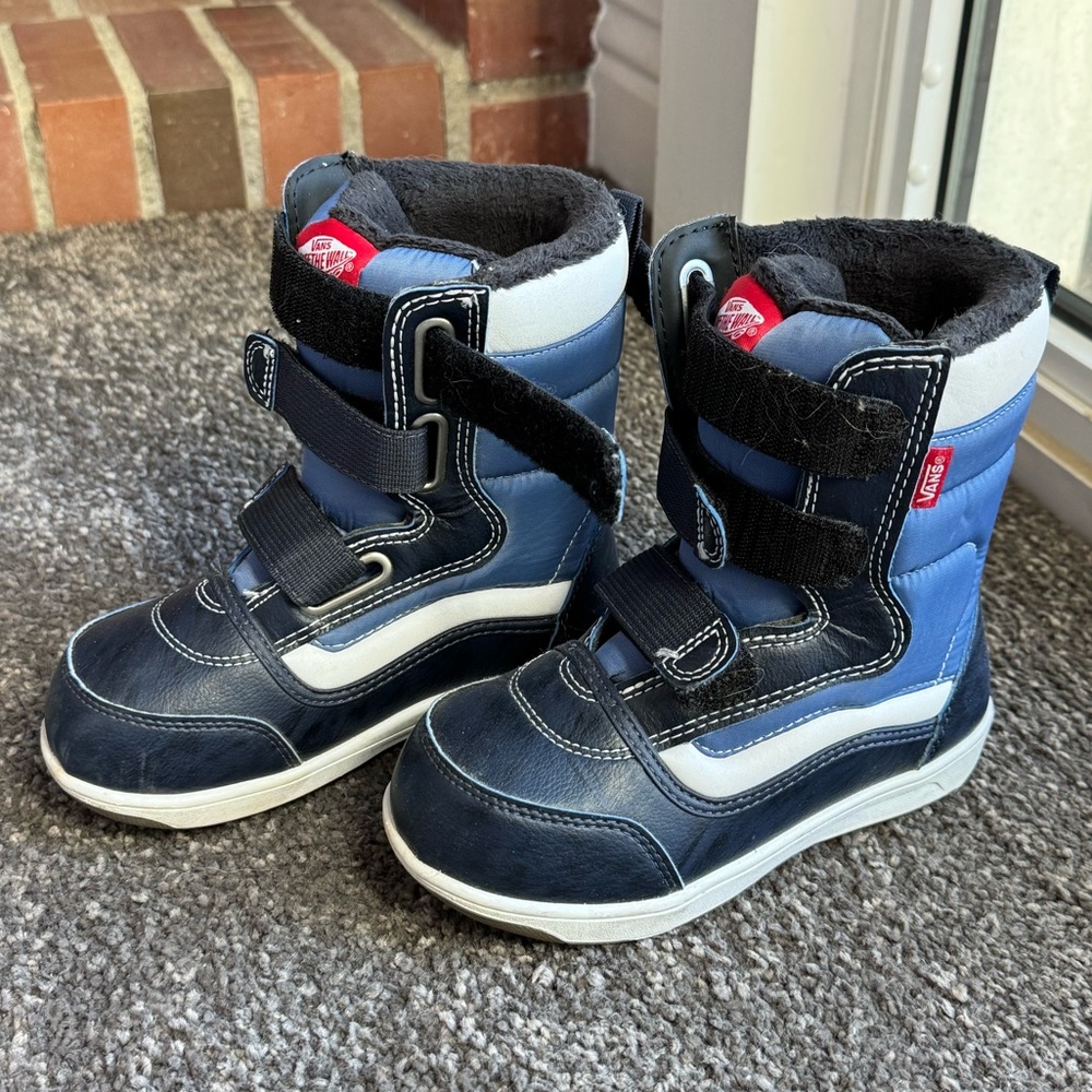 Vans Kids Blue and Black Snow Boots